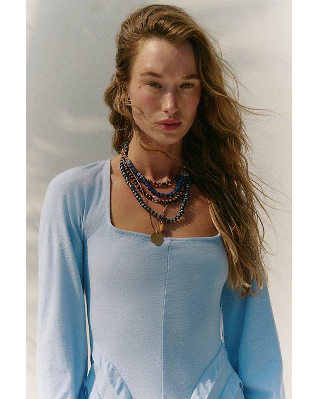 free-est Blue Lumi Mini Dress By