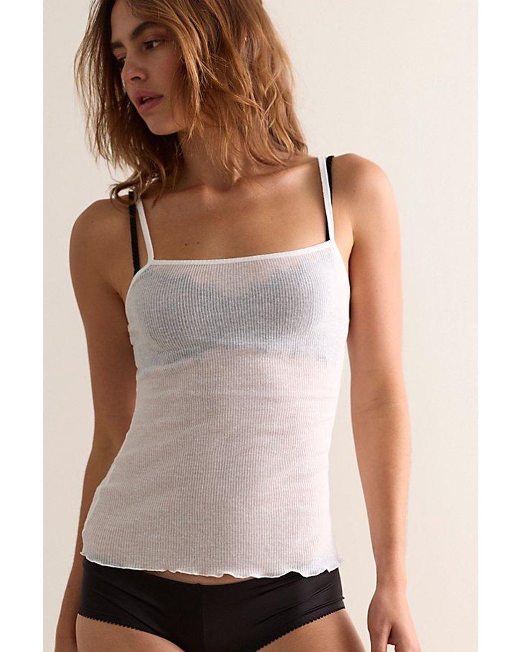 Intimately By Free People Brown Barely Bare Rib Cami By