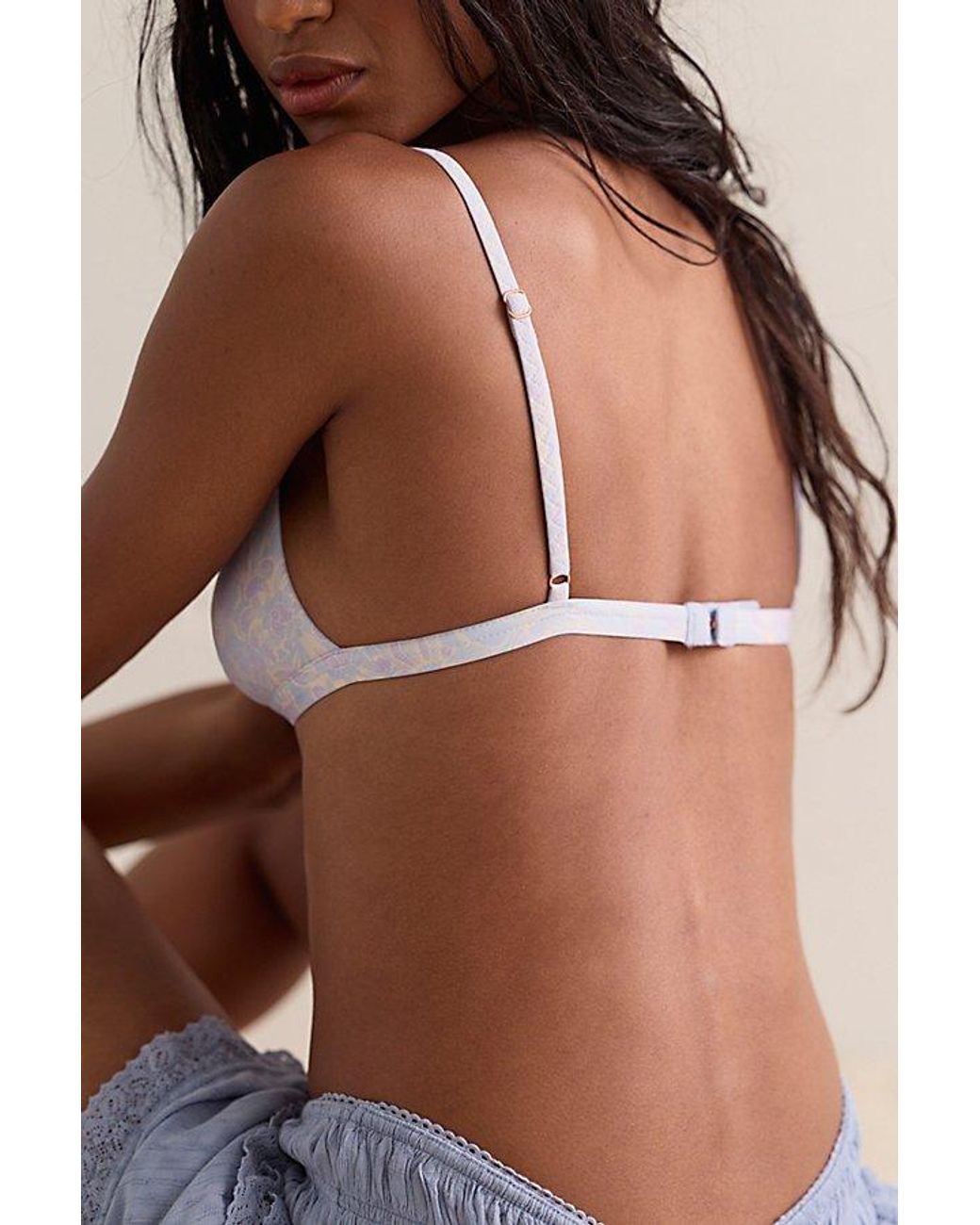 Intimately By Free People Multicolor Charlie Printed Microfiber Triangle Bralette By