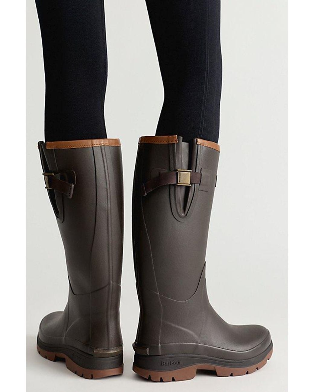 Barbour Black Tempest Tall Wellington Boots Shoe