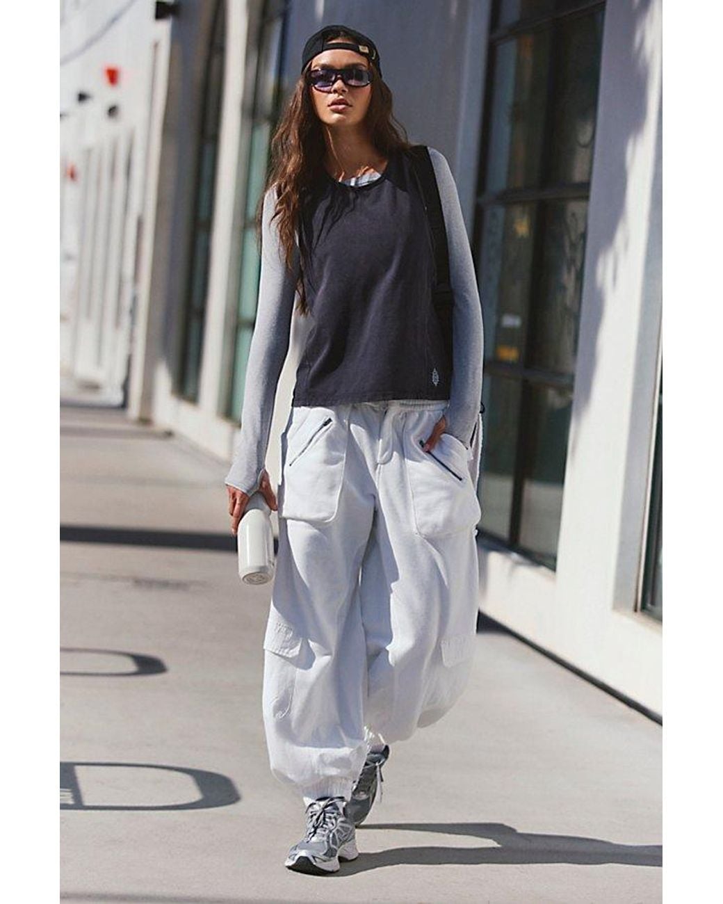 Fp Movement Gray Buckle Down Cargo Pants