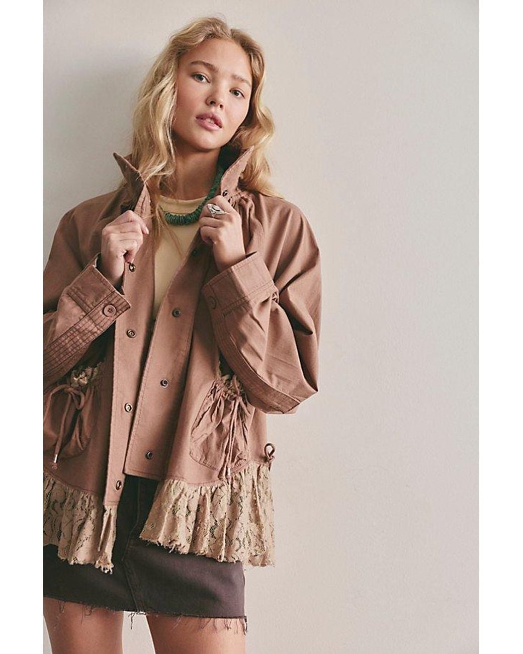 Free People Multicolor Outset Funnel-Neck Jacket