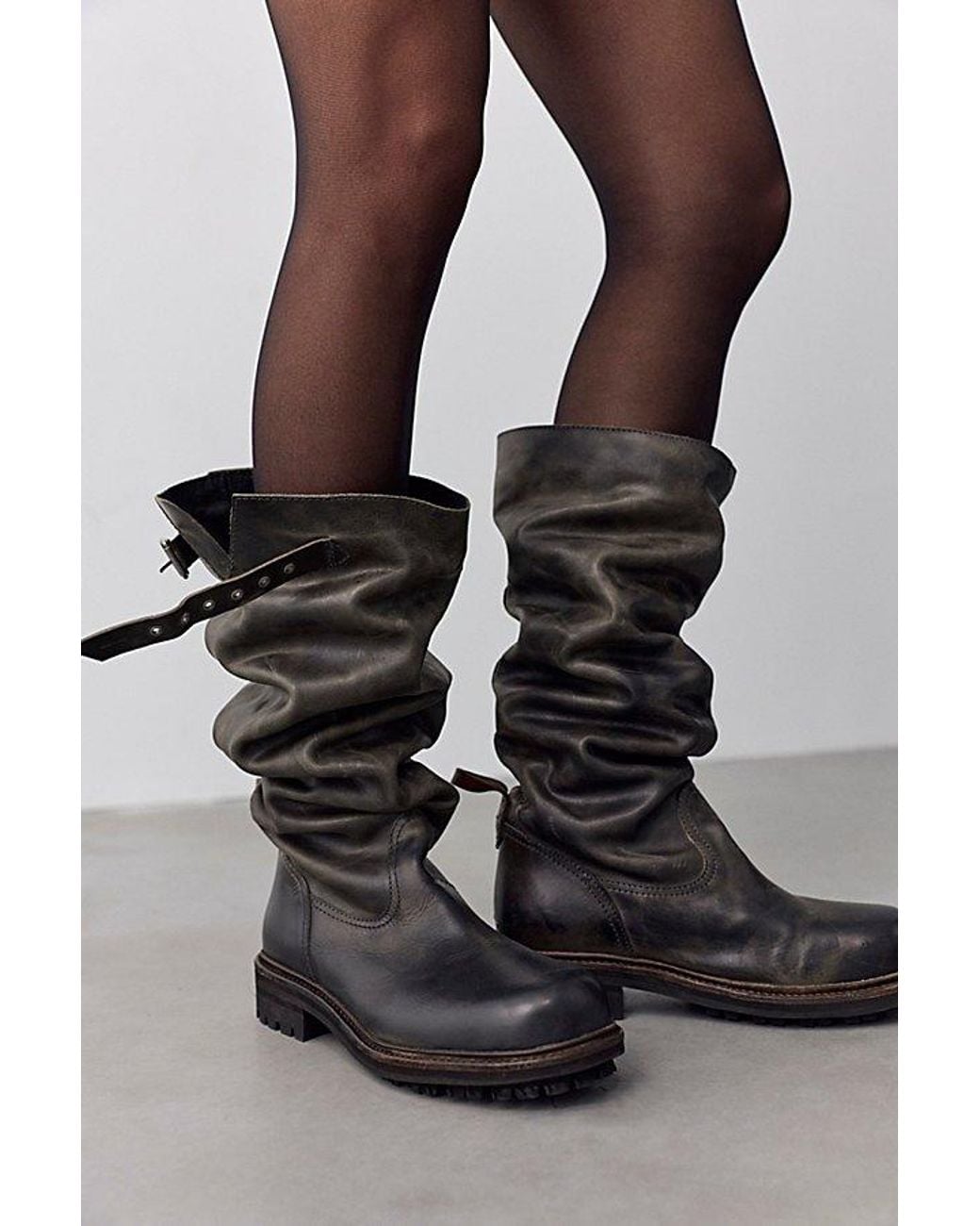 Free People Green Rapids Riding Boots Shoe