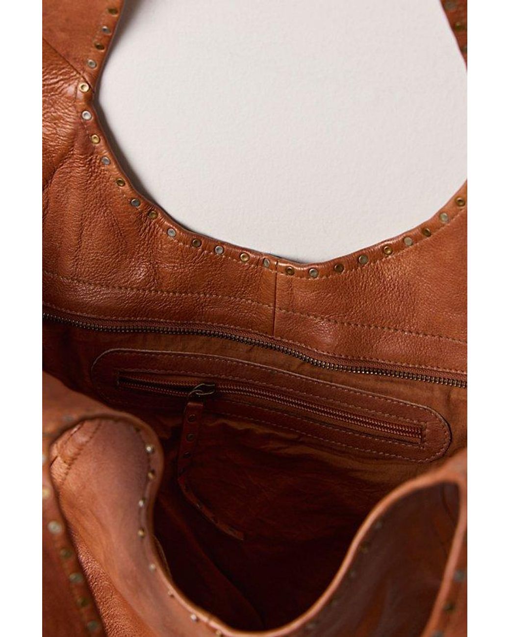 Free People Brown Sawyer Stud Tote