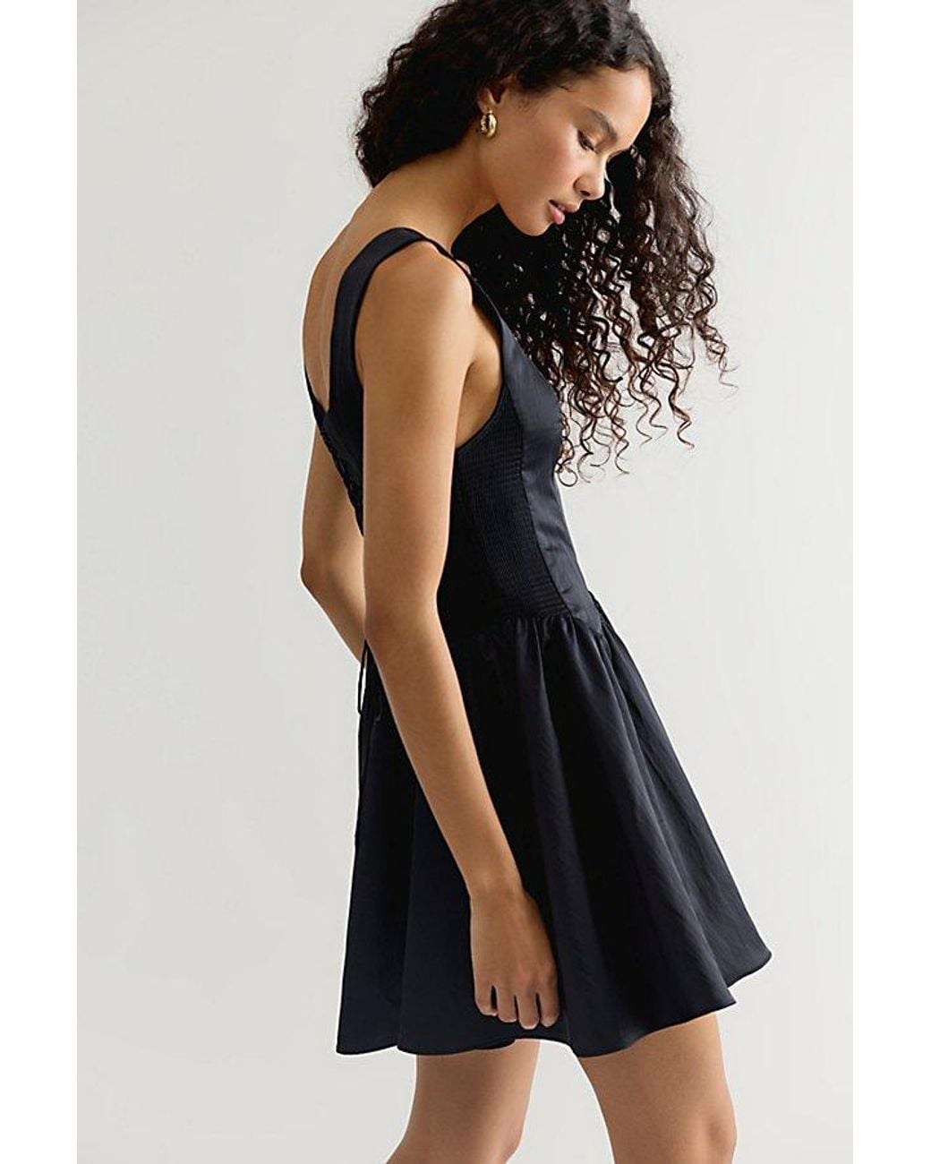 Free People Black On The Town Mini Dress