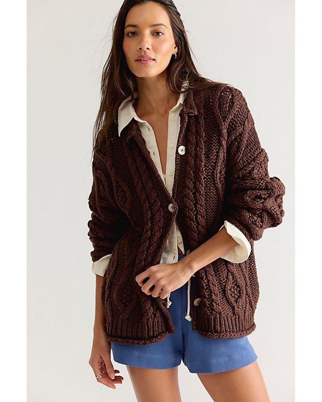 Free People Multicolor Opal Rollneck Knit Cardi