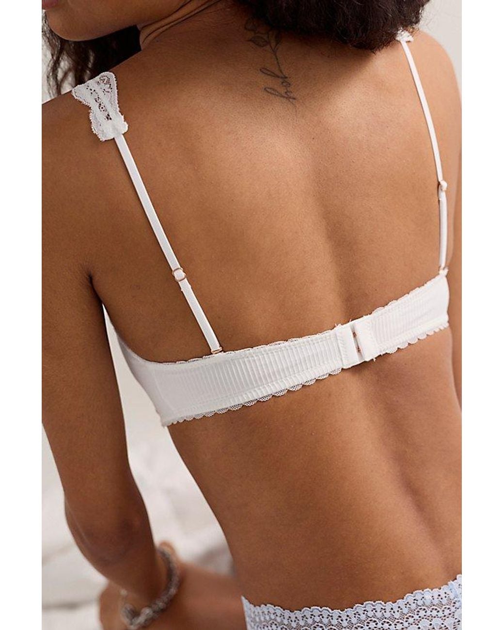 Intimately By Free People Black Charlie Lace Microfiber Ribbed Square-Neck Bralette By