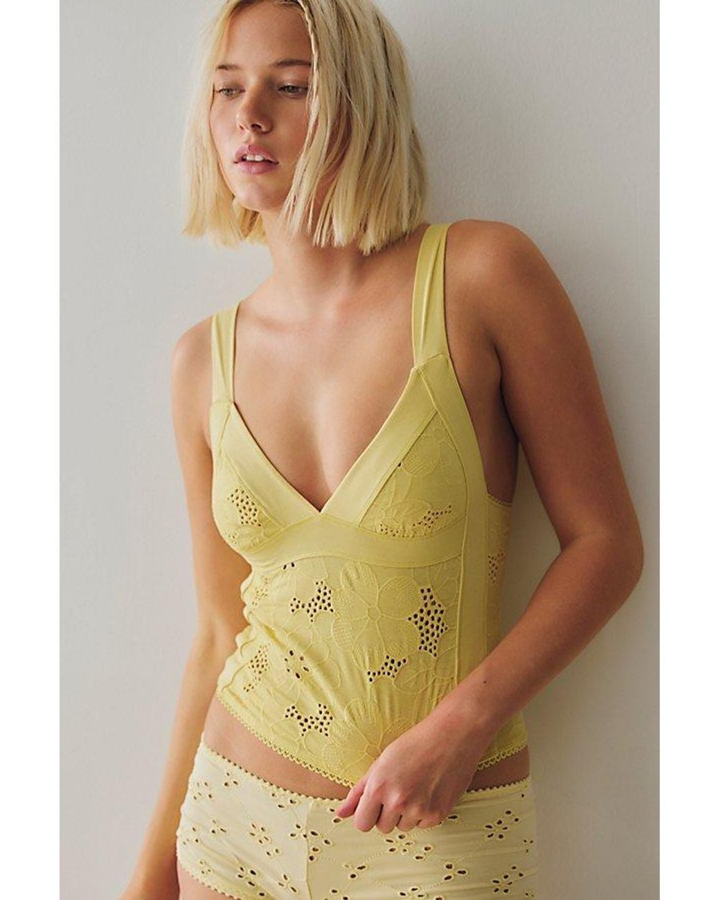 Intimately By Free People Green Ever Afternoon Triangle Cami By