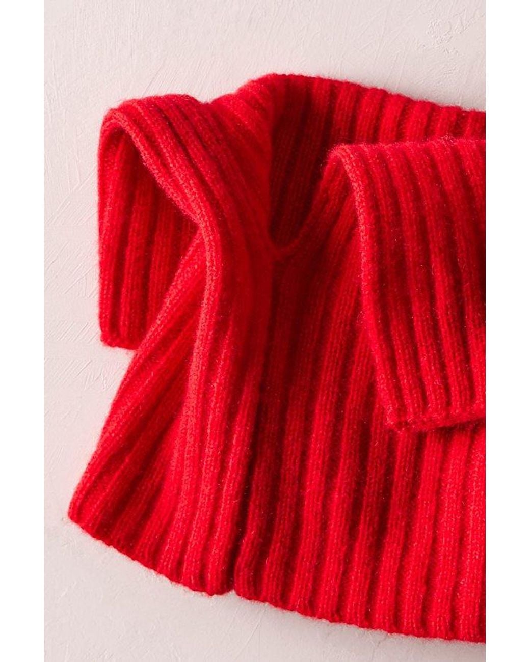 Free People Red Cashmere Snood