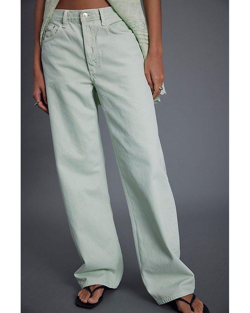 Agolde Gray Long Arc Jeans