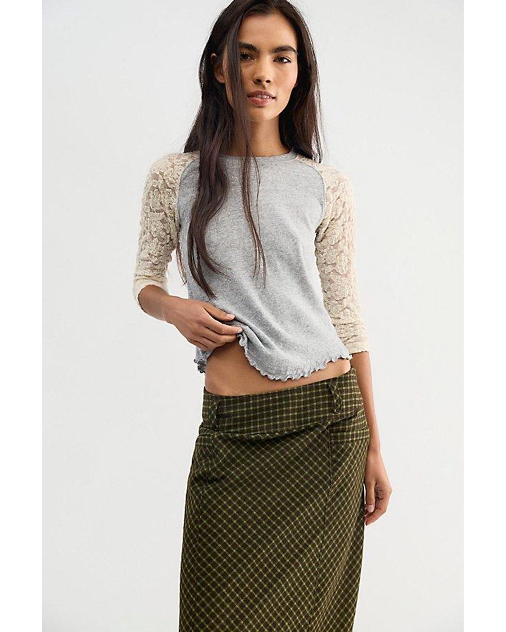 Free People Multicolor Mae Menswear Column Maxi Skirt