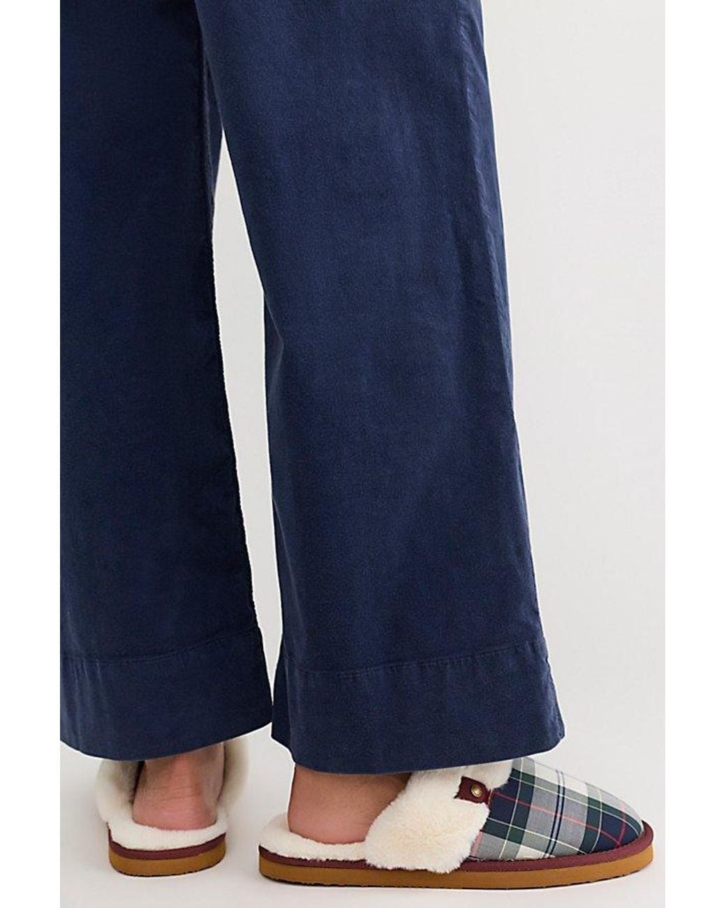 Barbour Blue Claudia Tartan Slippers
