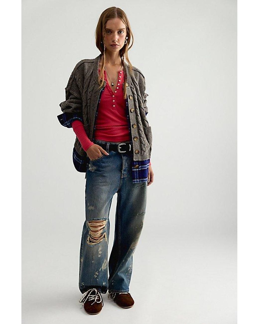 Intimately By Free People Red Easy Like That Henley By