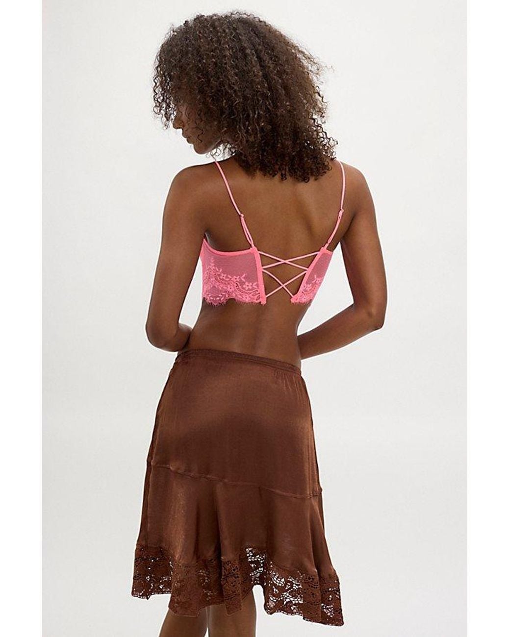 Intimately By Free People Red Midnight Muse Mini Slip Skirt By