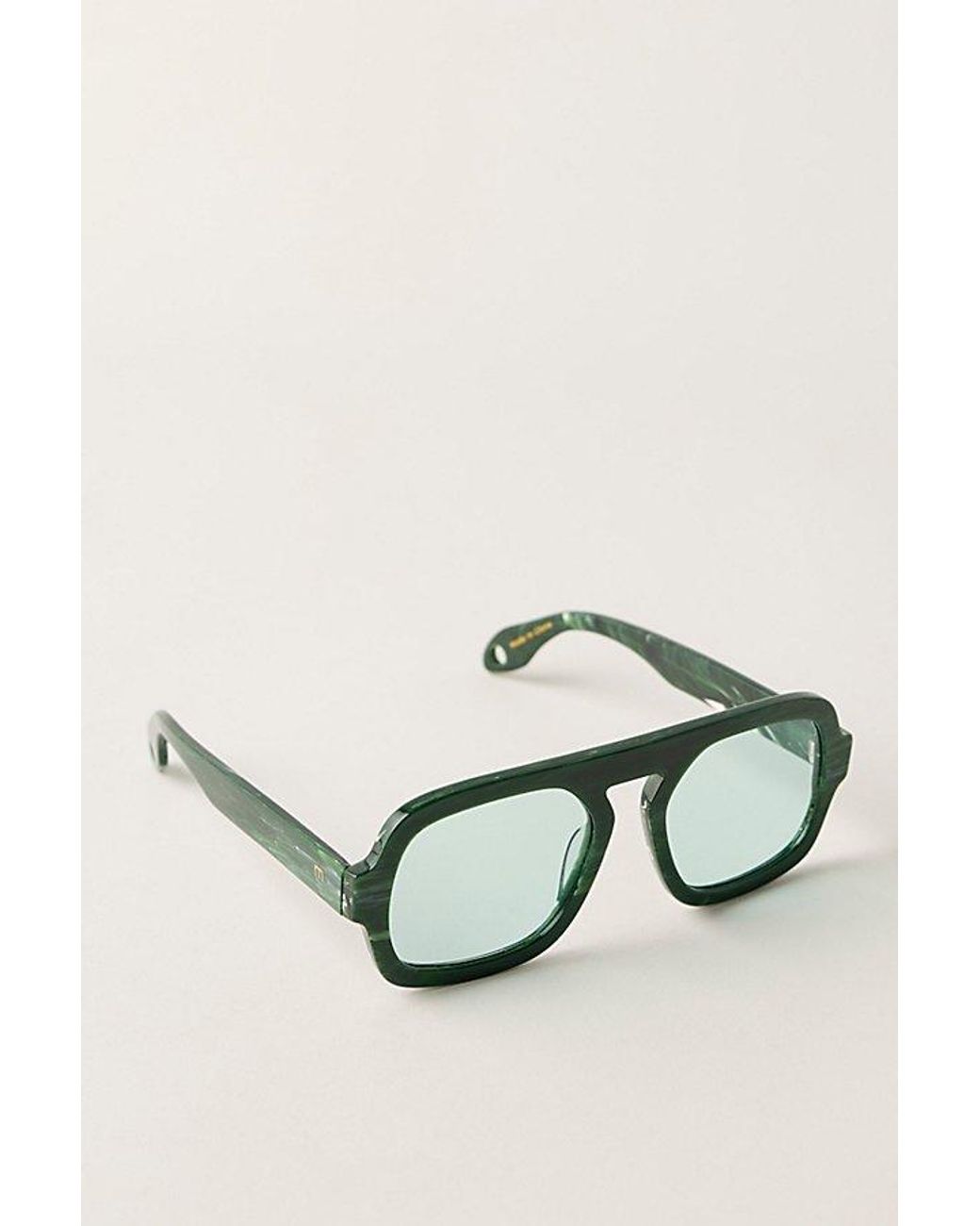 Elisa Johnson Green Jane Aviator Sunglasses