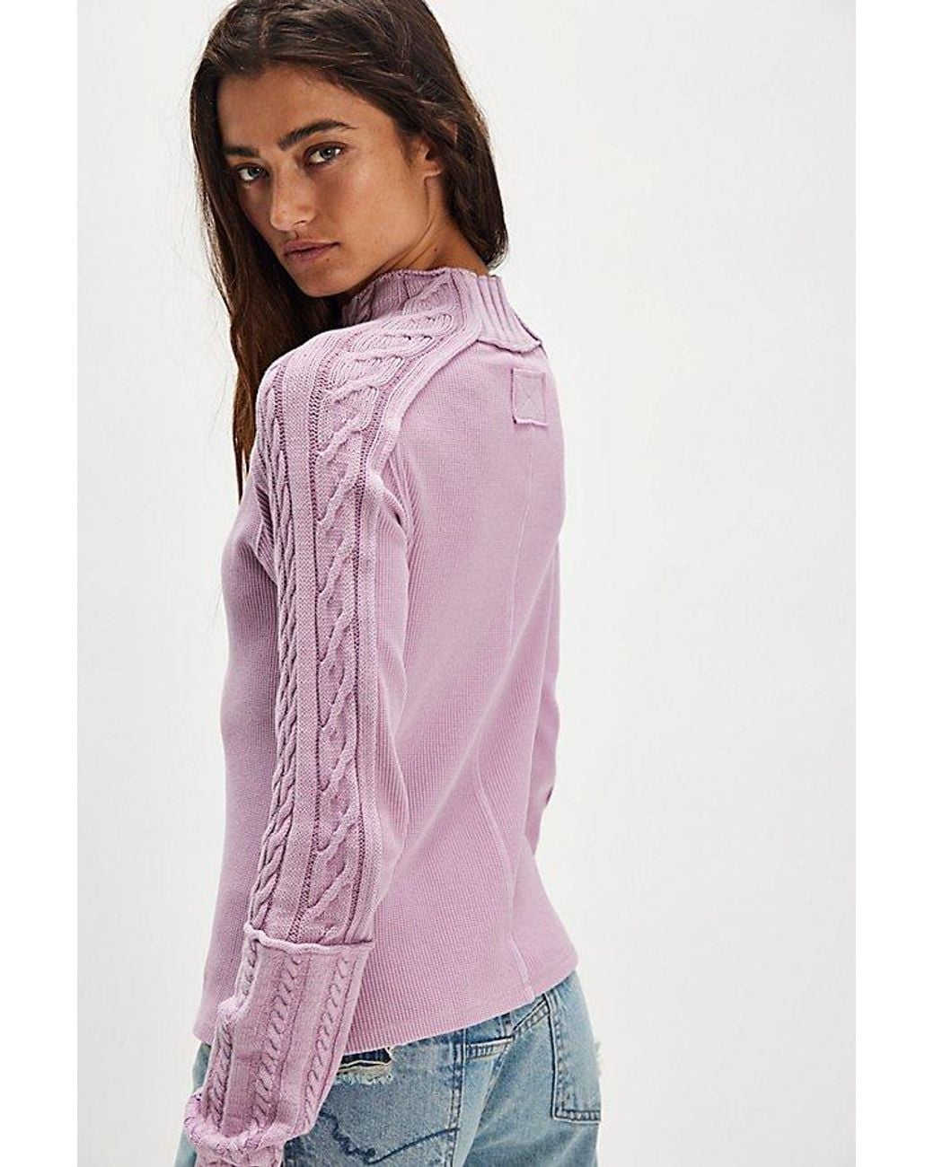 Free People Purple Breezy Swit Top