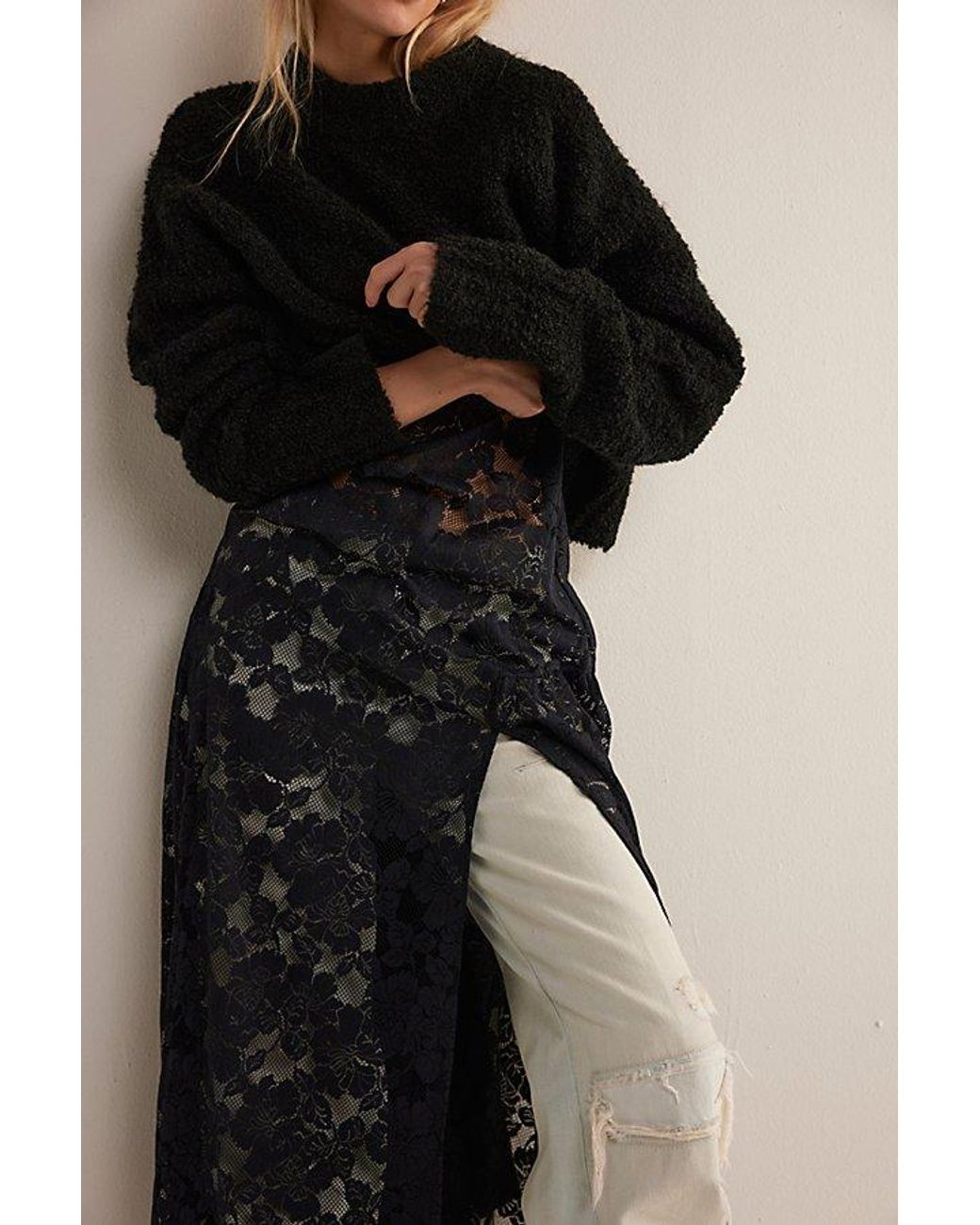 Intimately By Free People Black Everything You Need Maxi Slip Dress By