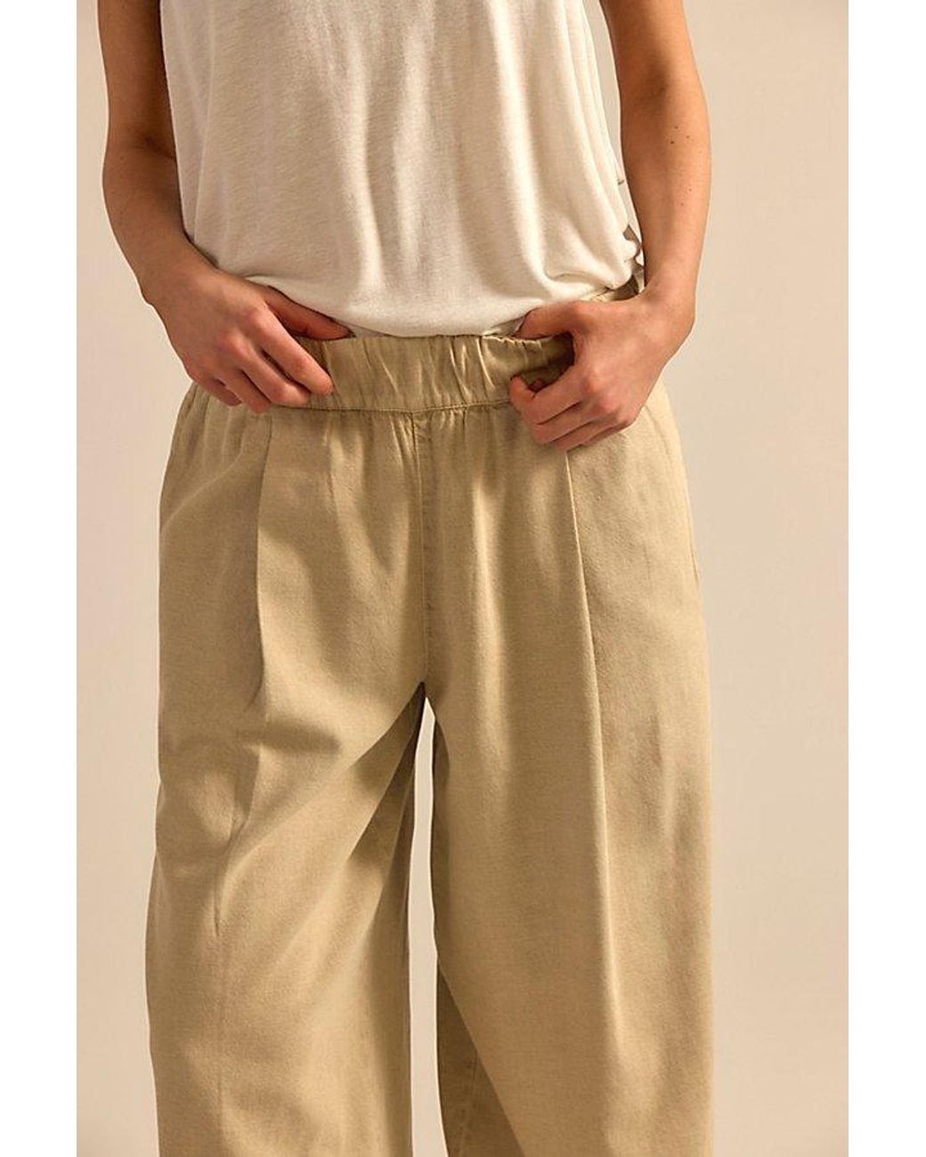 Free People Natural Tidal Moon Low-Rise Pull-On Pants
