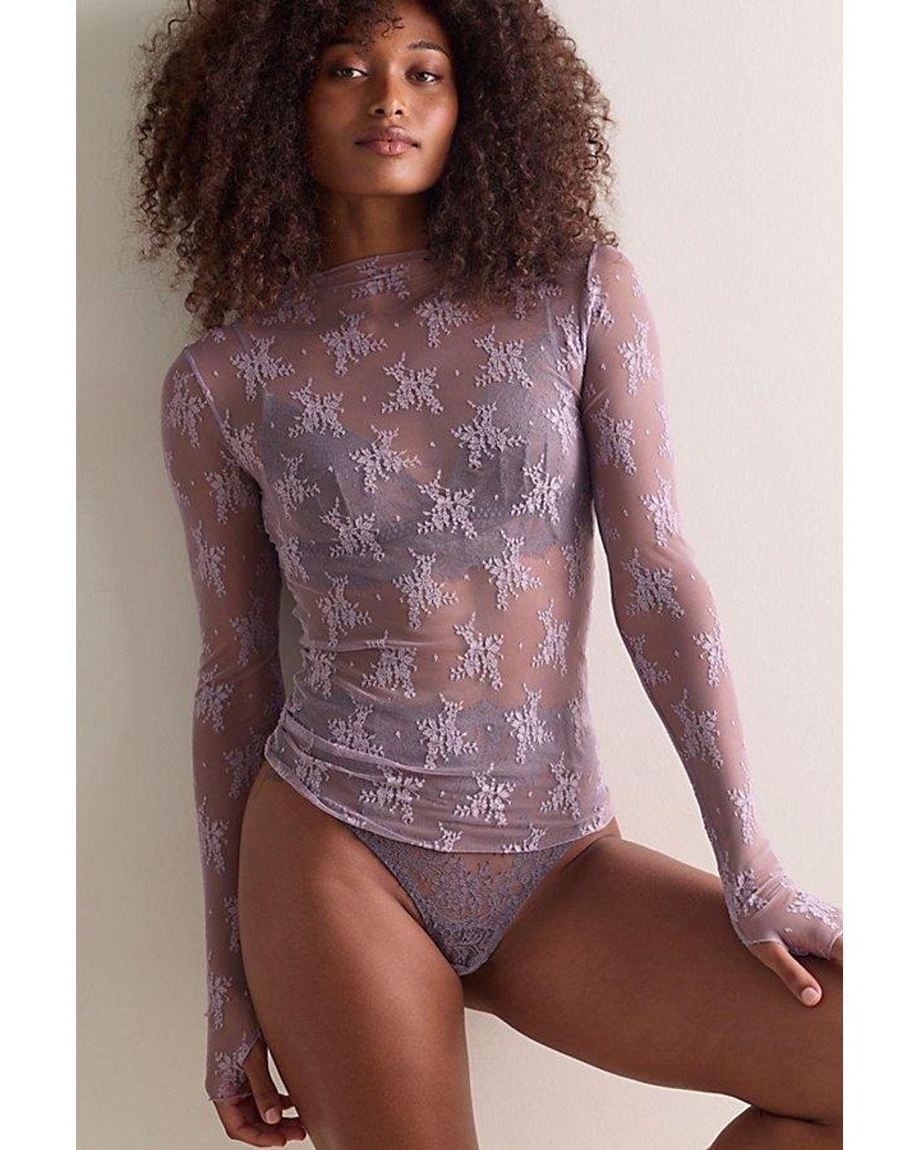 Intimately By Free People Purple Lady Lux Layering Top By