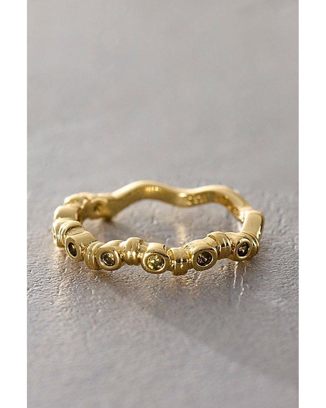 Daisy London Metallic X Free People Florence Ripple Pinky Ring
