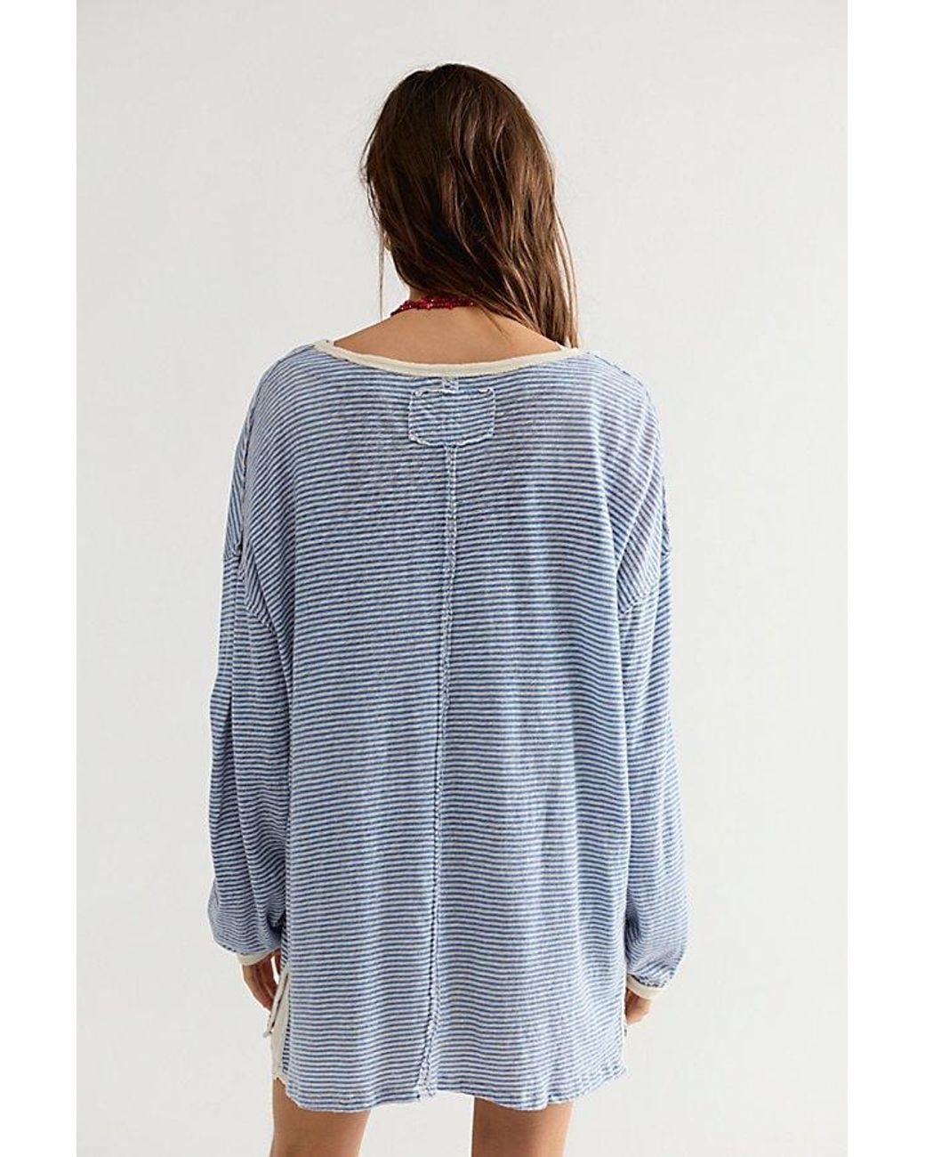 Free People Blue We The Free Veronica Striped Tee