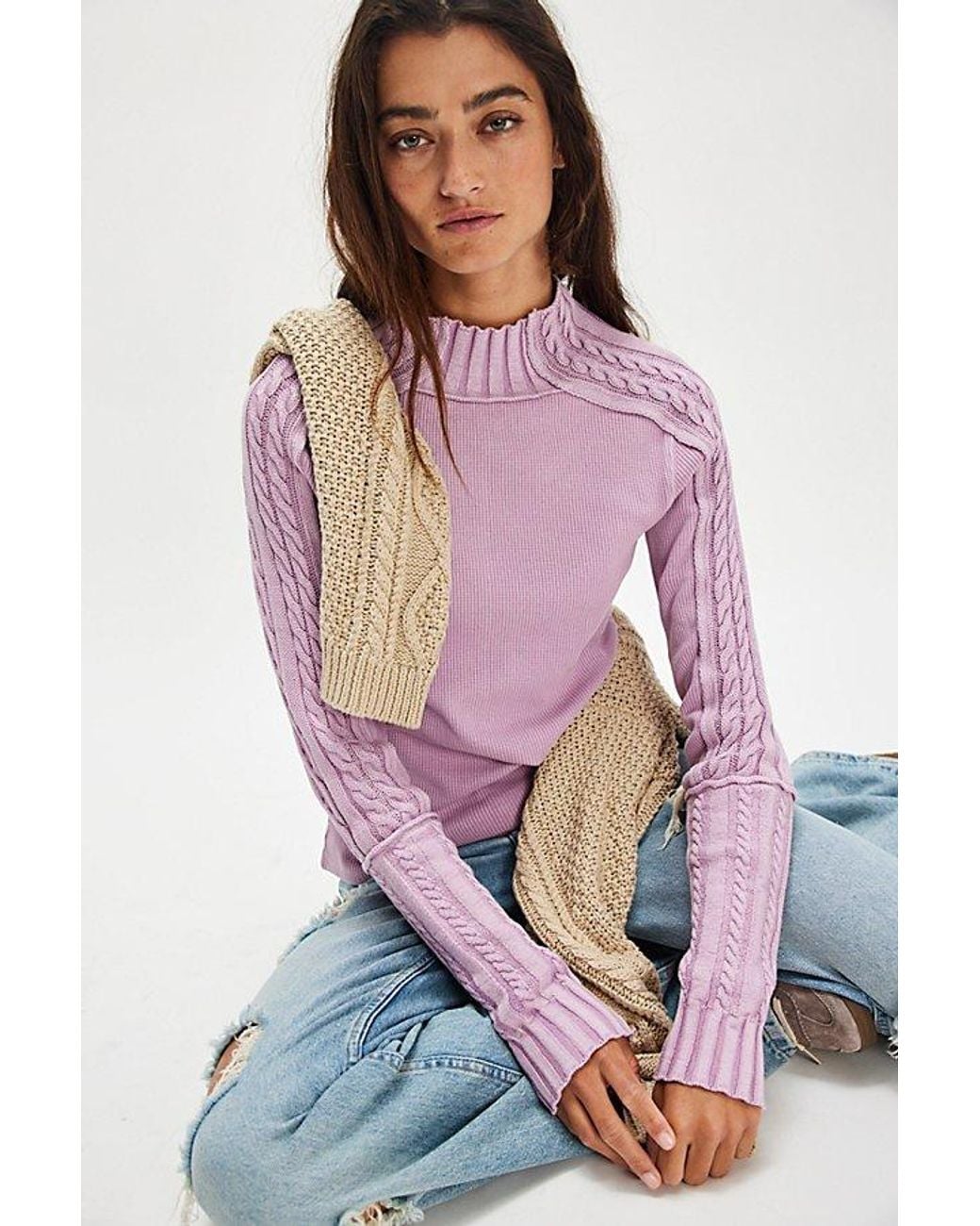 Free People Purple Breezy Swit Top