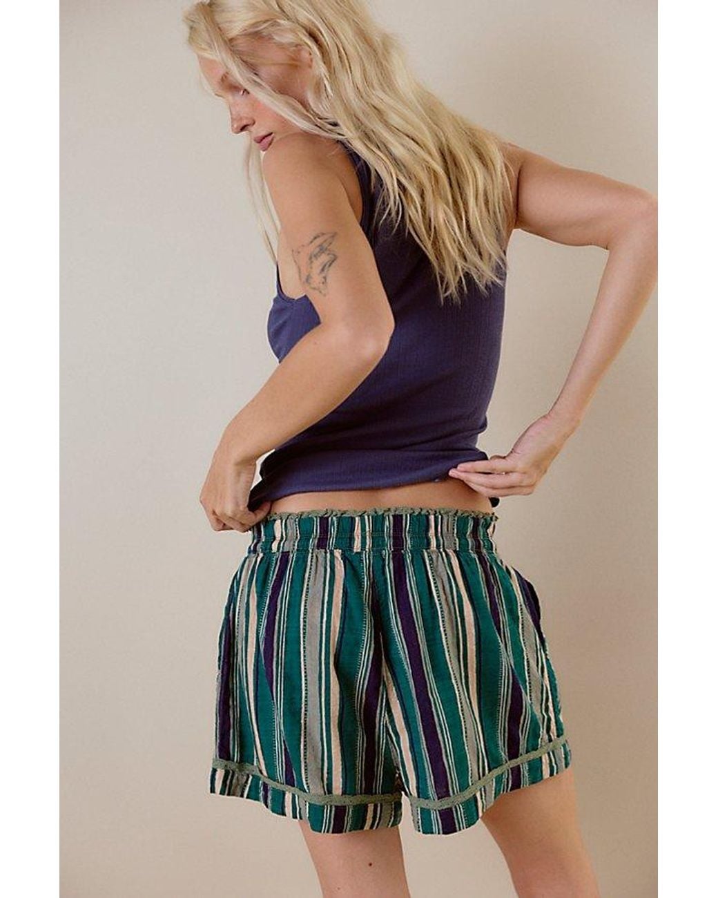 Intimately By Free People Blue On Repeat Lounge Shorts By