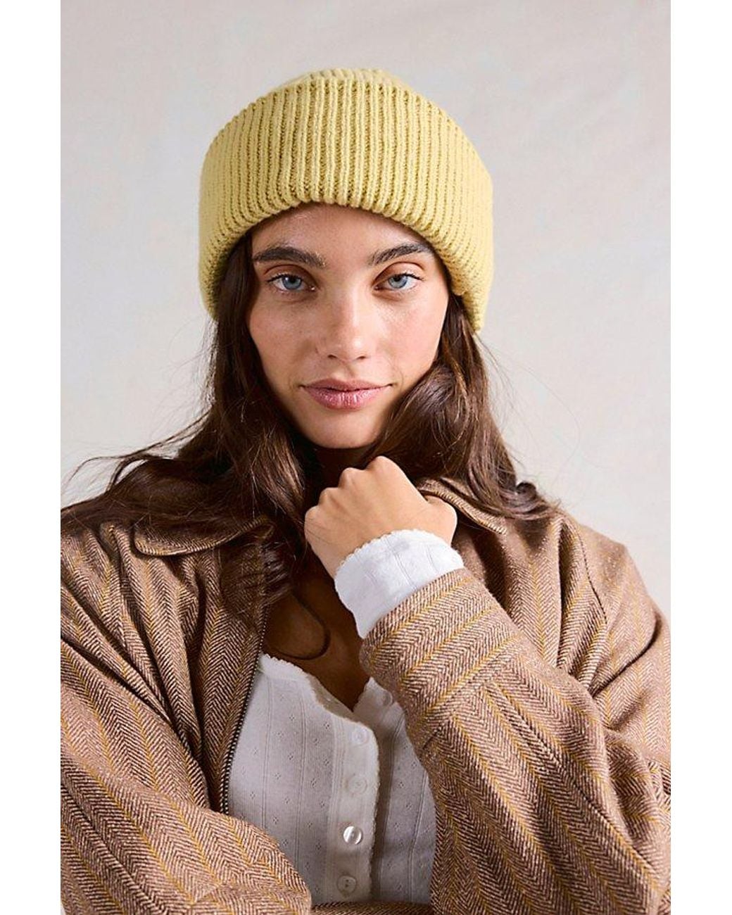 CLÒIMH Metallic Chunky Soft Wool Beanie Hat