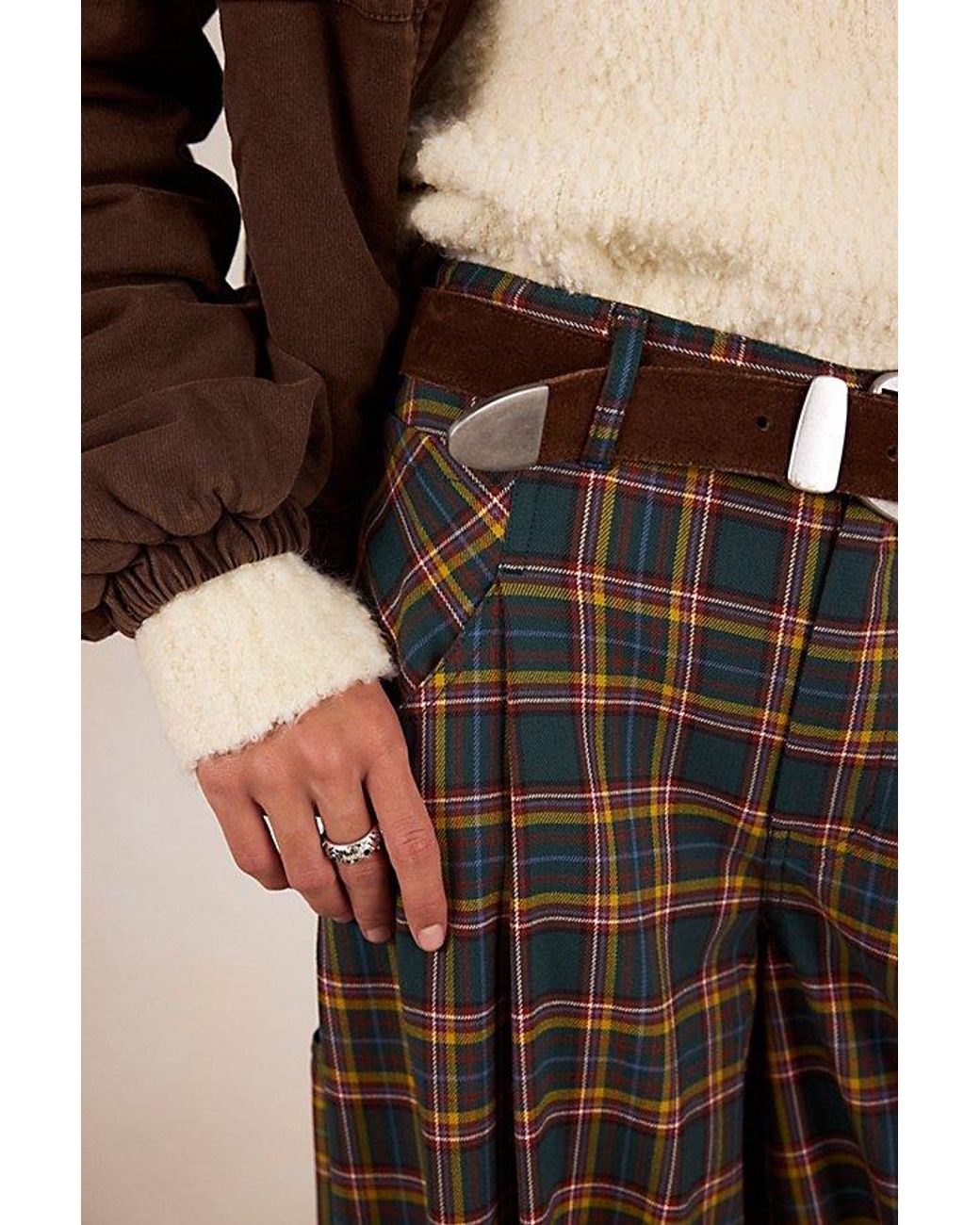 Free People Multicolor About It Baggy Wide-Leg Trousers
