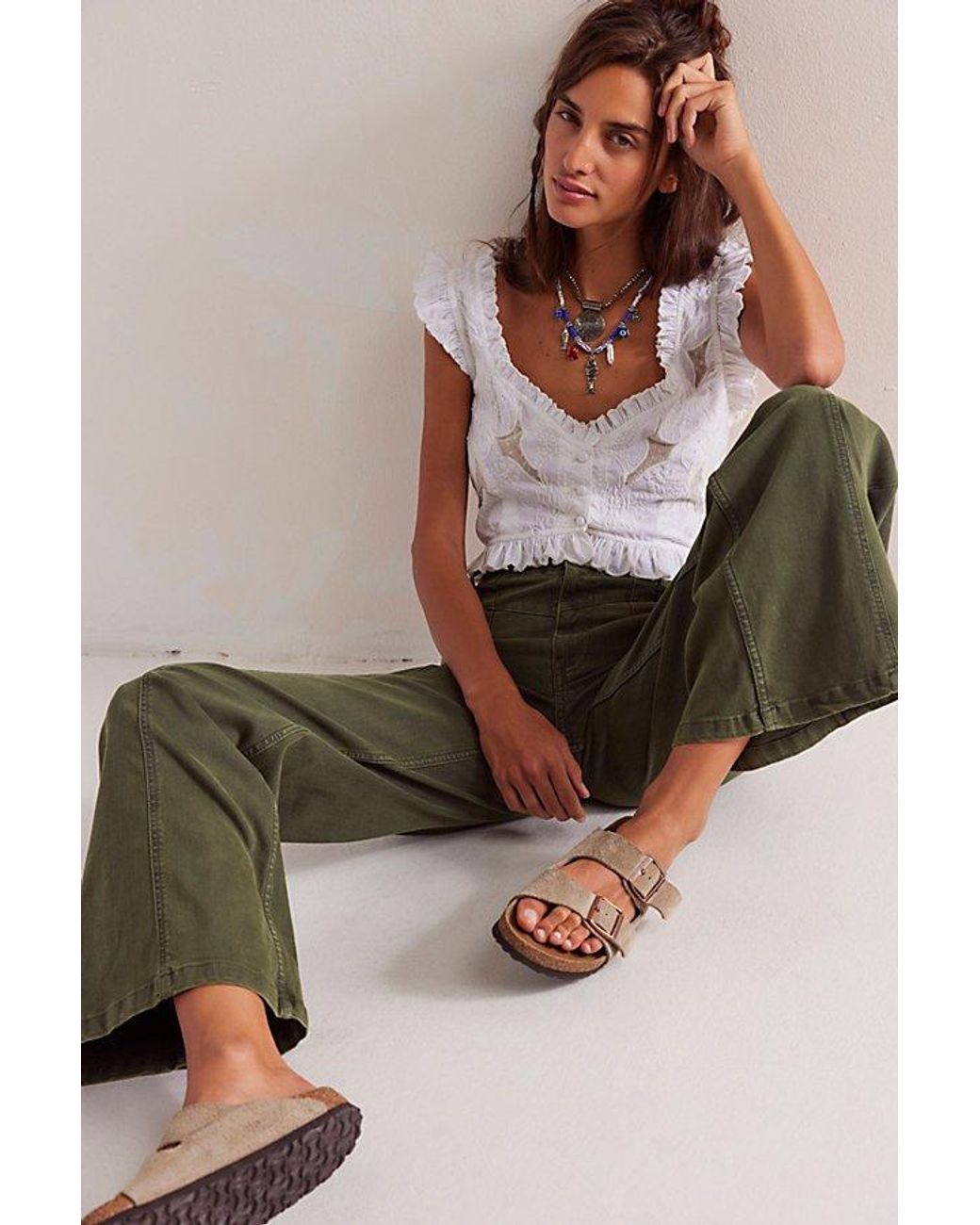 Free People Natural We The Free Libre Wide-Leg Jeans
