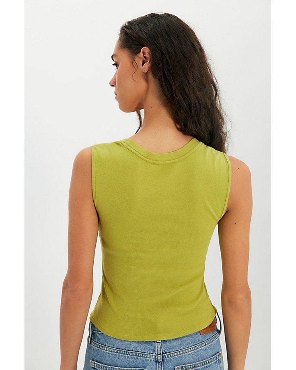 Free People Yellow Ballad Reversible Tank Top