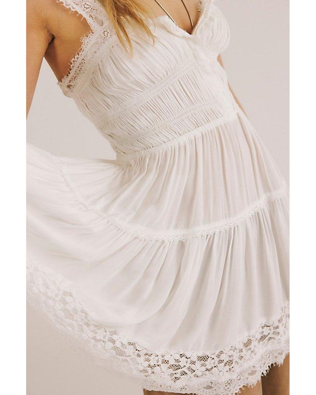 Free People Natural Love Mini Slip Dress By