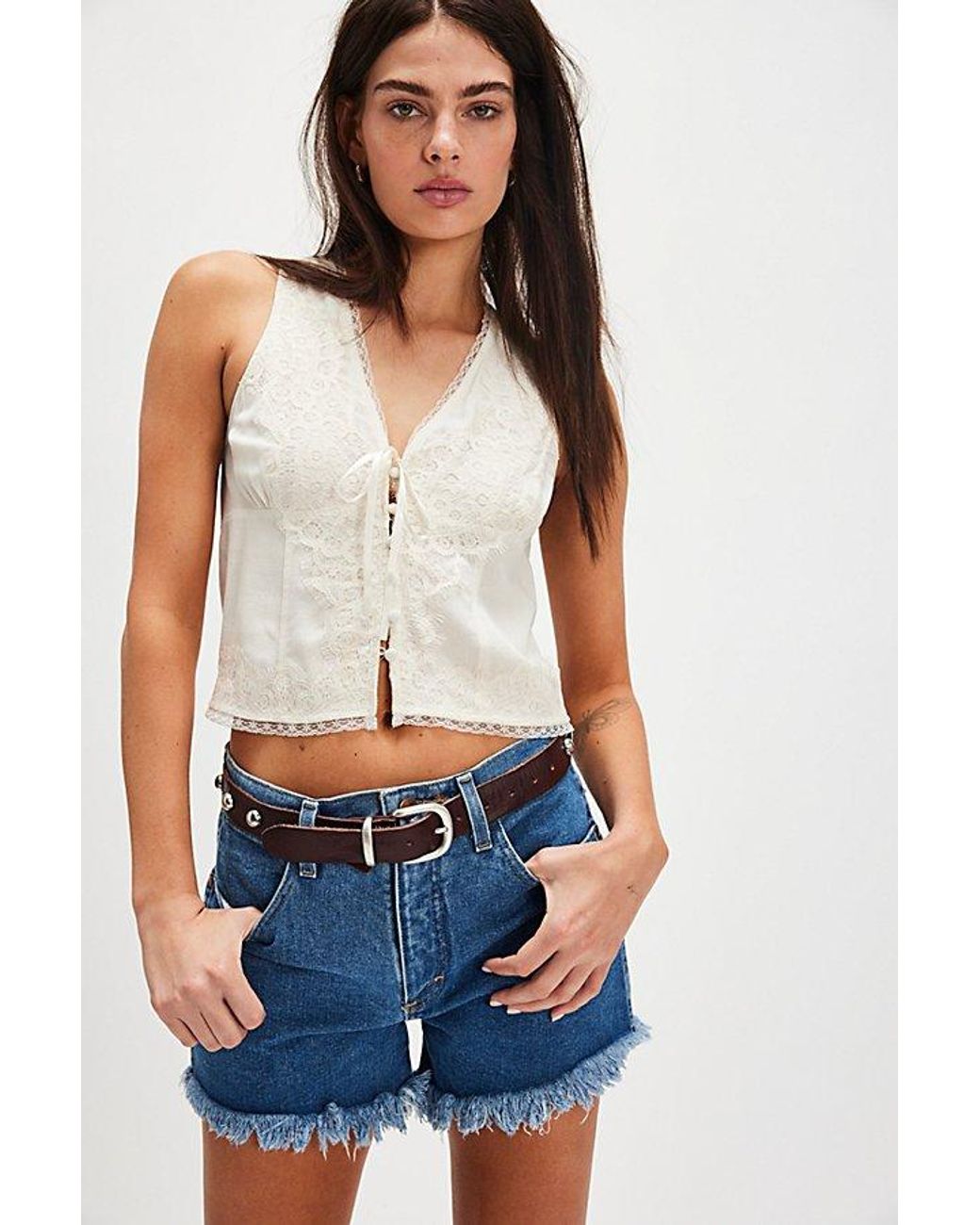 Wrangler Blue Reworked Shorts