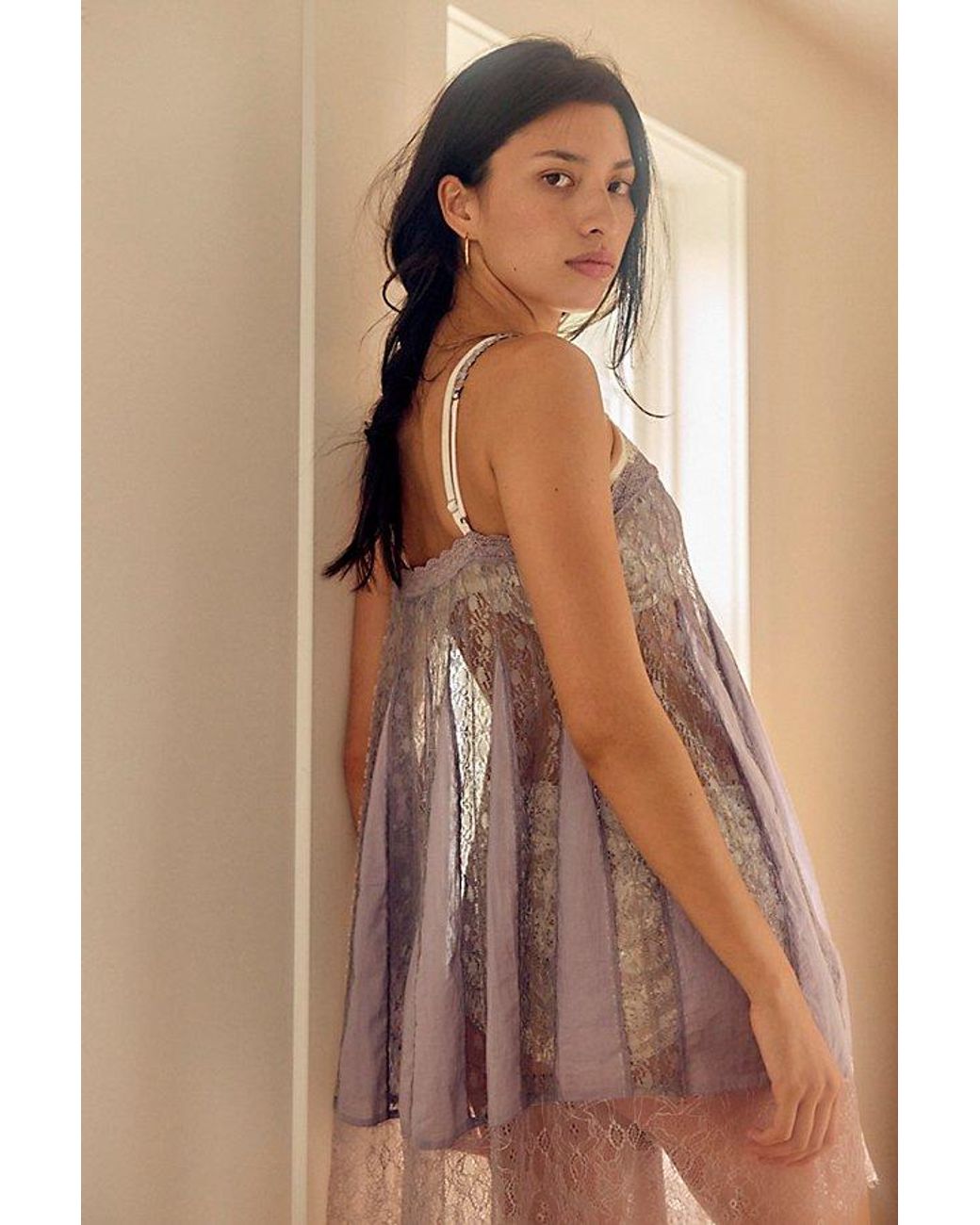 Intimately By Free People Brown A Perfect Day Mini Slip Dress By