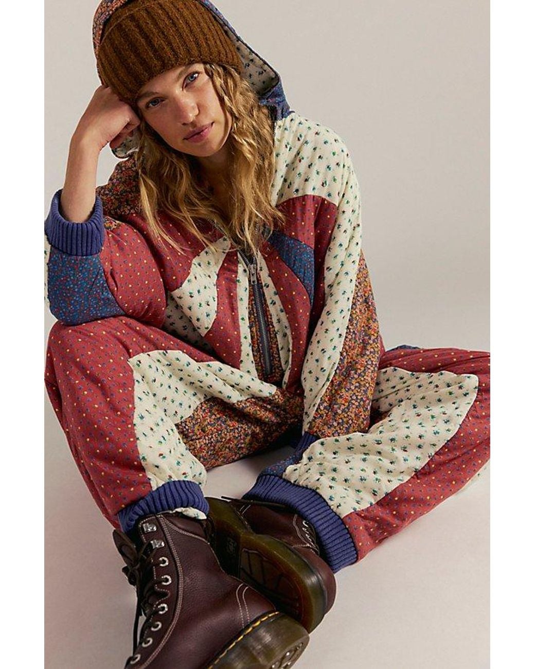 Free People Multicolor Morning Star Quilted Onesie