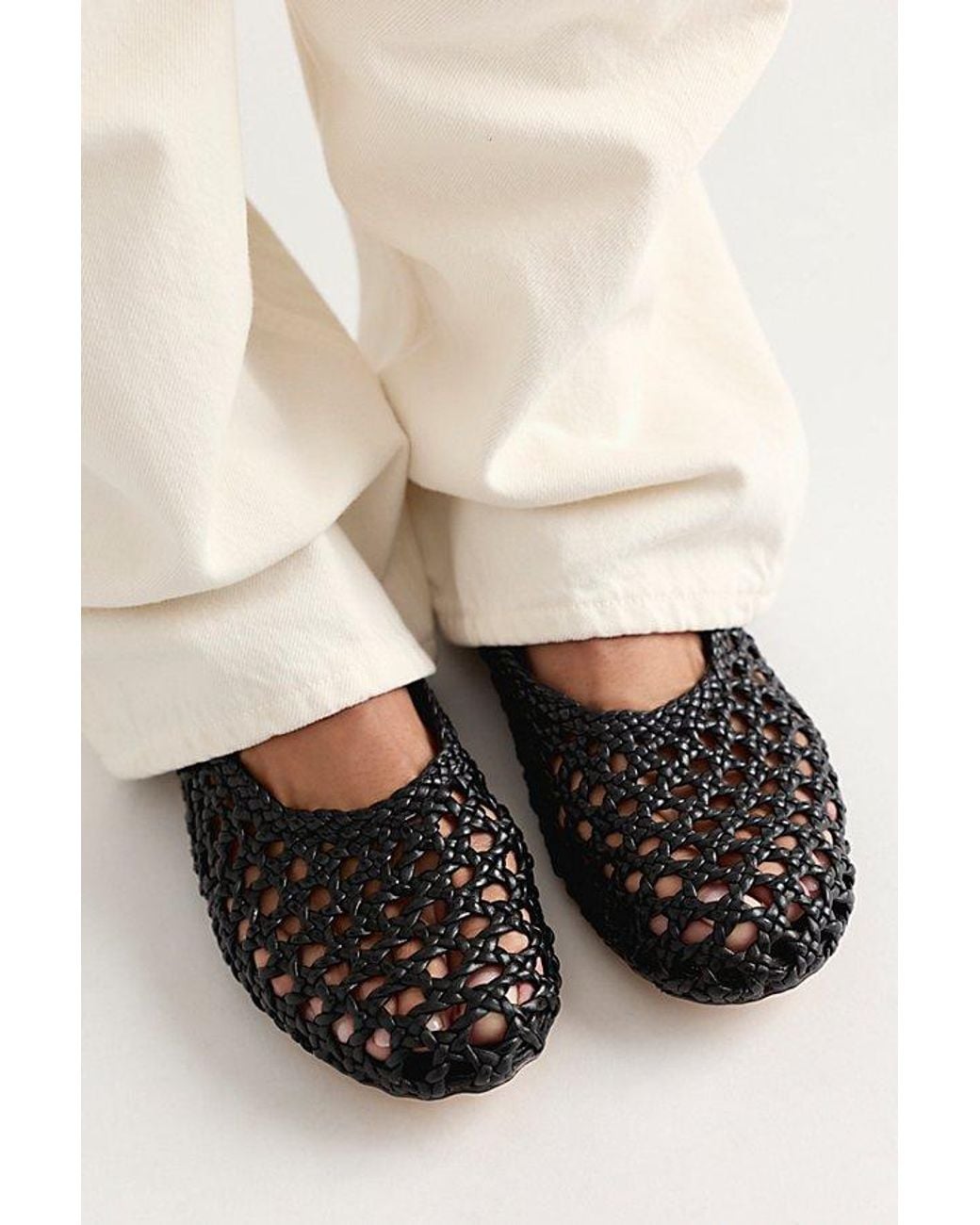 Sam Edelman Black Shira Woven Flats By