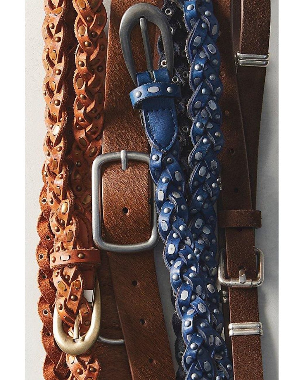 Free People Multicolor Sol Slim Stud Belt