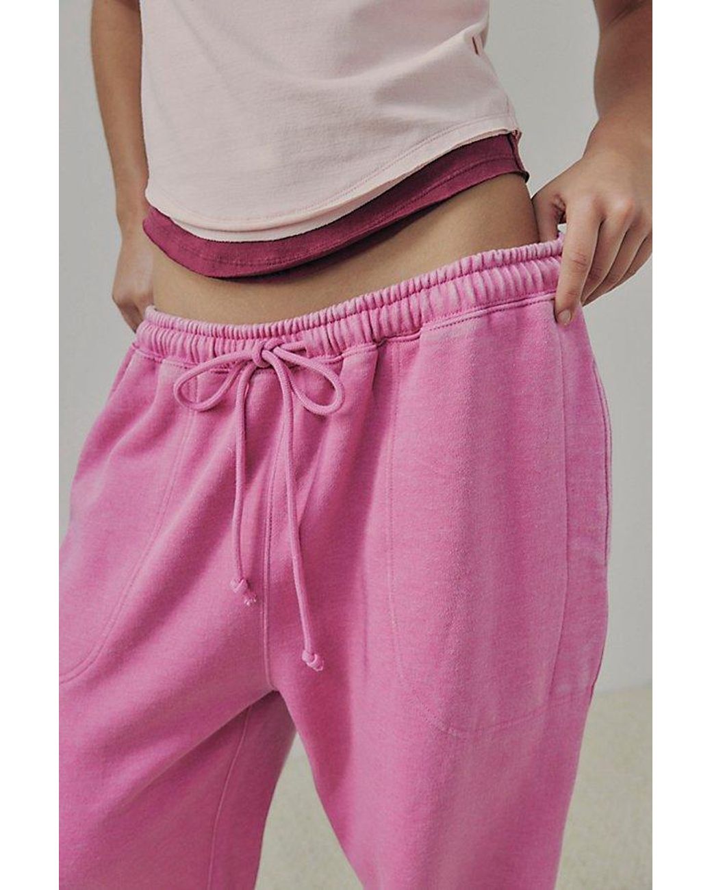 Free People Pink Slow It Down Joggers
