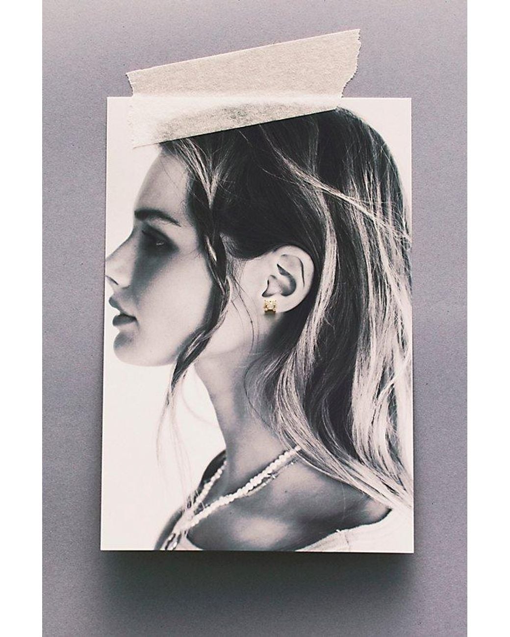 Local Eclectic Gray Moonstone Flatback Earrings