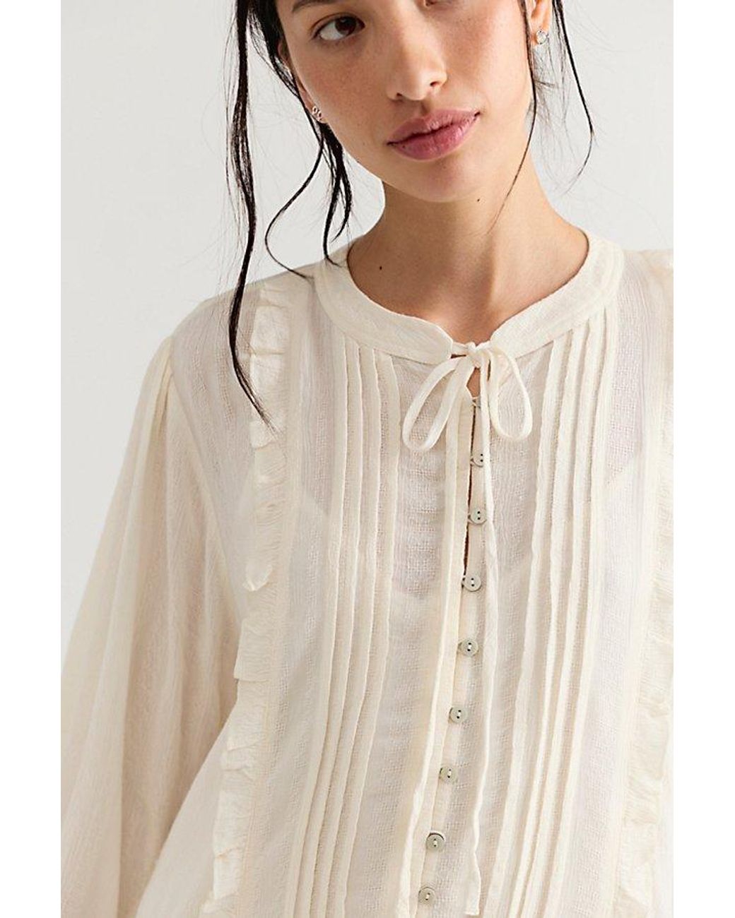 Free People Natural Haute Heirloom Mini Dress