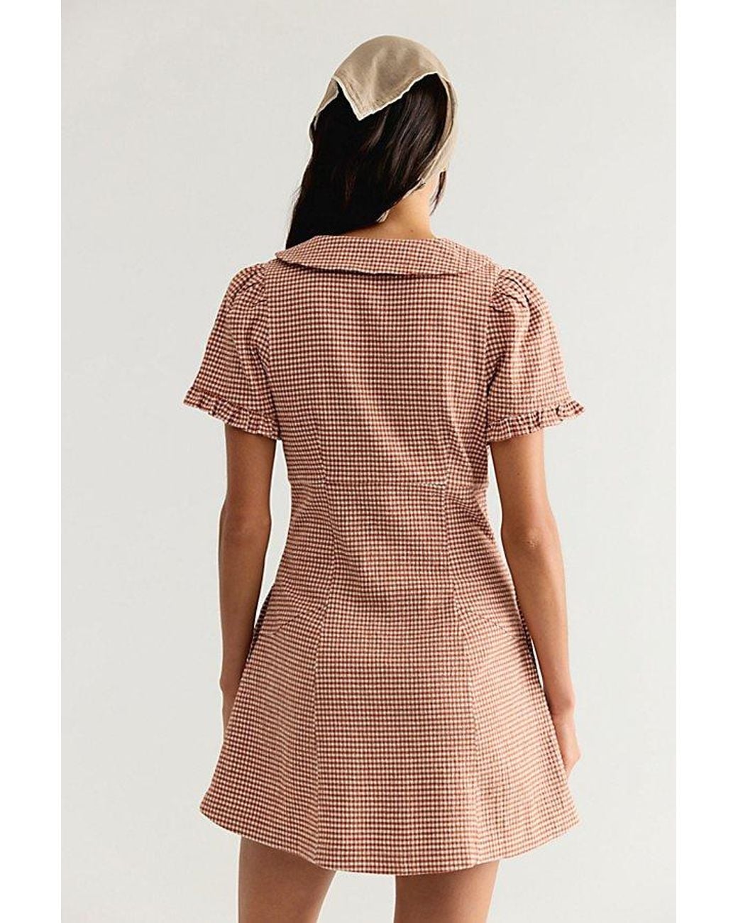 Free People Multicolor Corrine Button Down Mini Dress