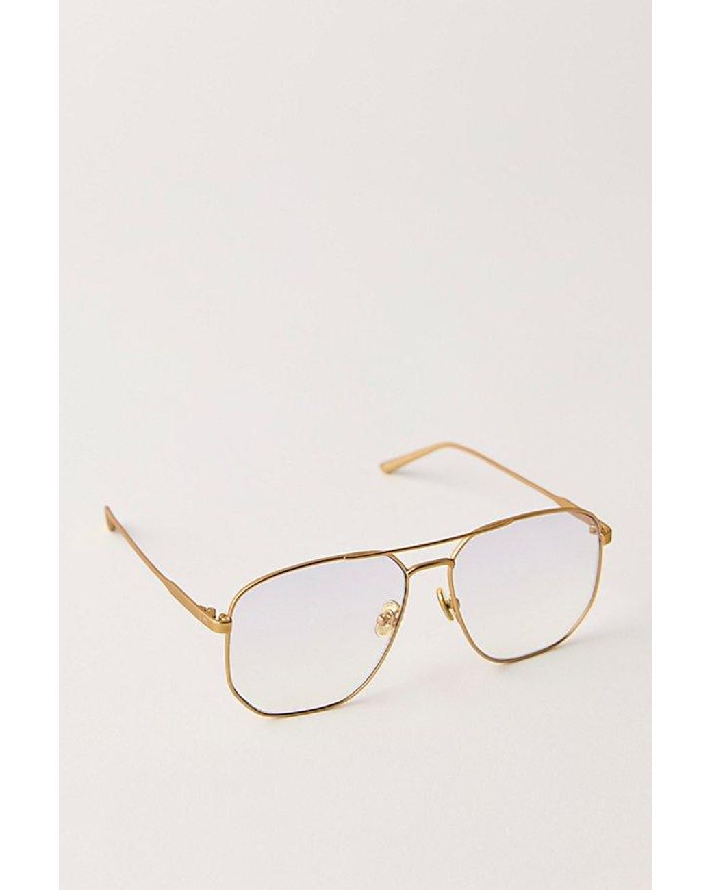 Elisa Johnson White Celine Metal Sunglasses