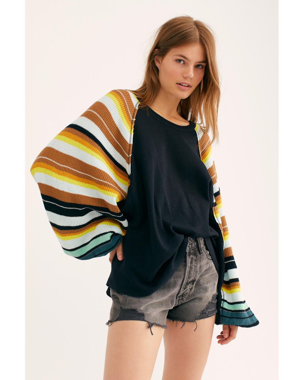 Free people hot sale rainbow sweater