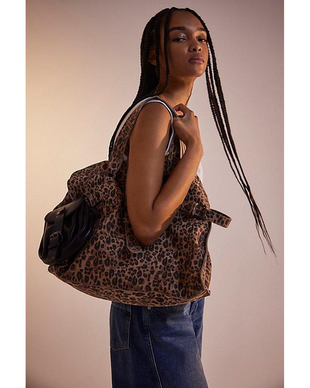 New? Free People-Wild Thing Suspenders-Brown & Tan Python, Wild Thing Tote | Free People main image 2