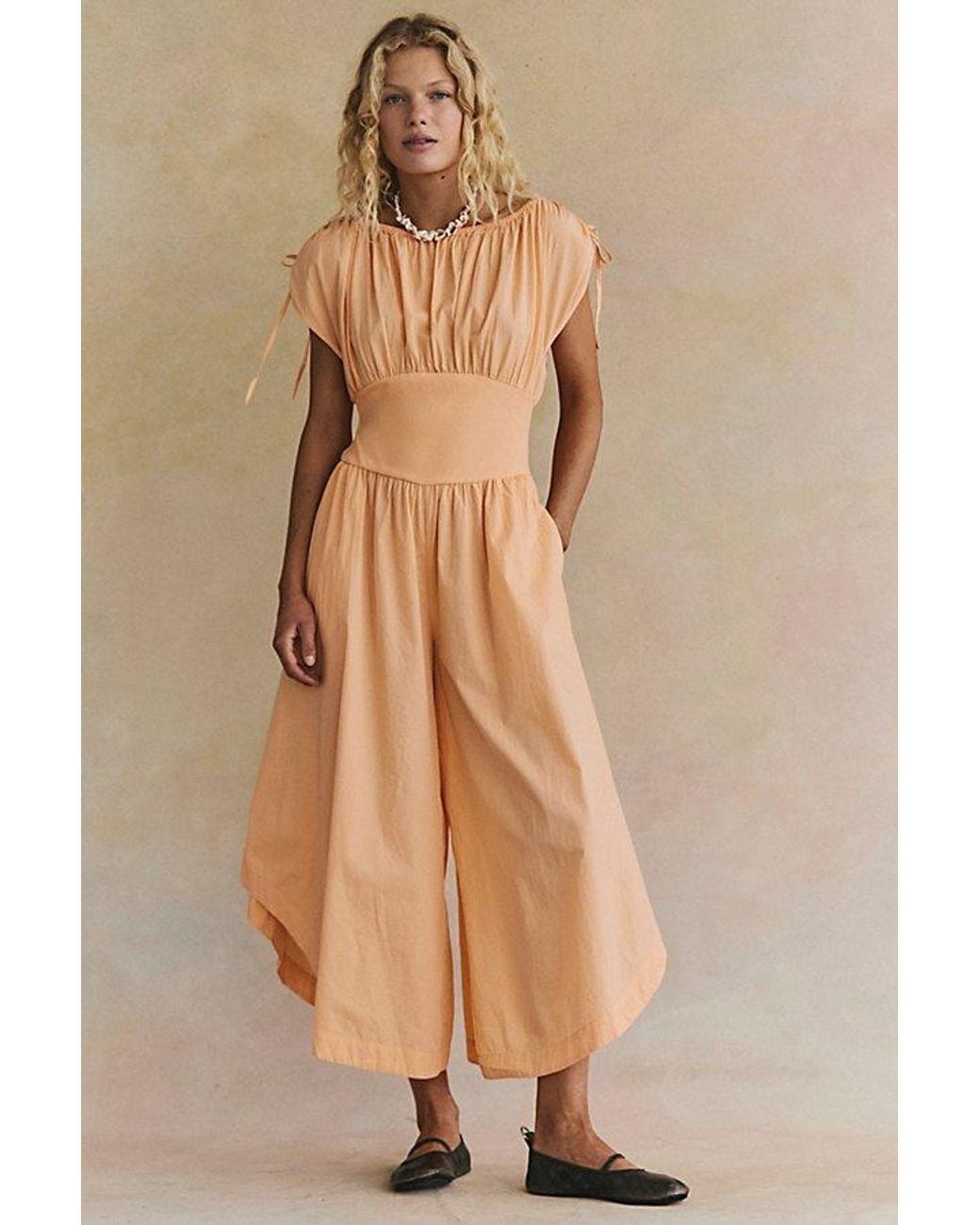 free-est Natural Ambrose Cotton One-Piece Jumpsuit By