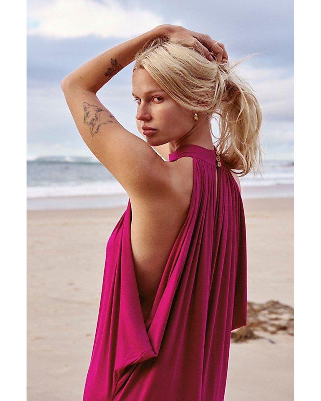 free-est Red Talk About It Jumpsuit By