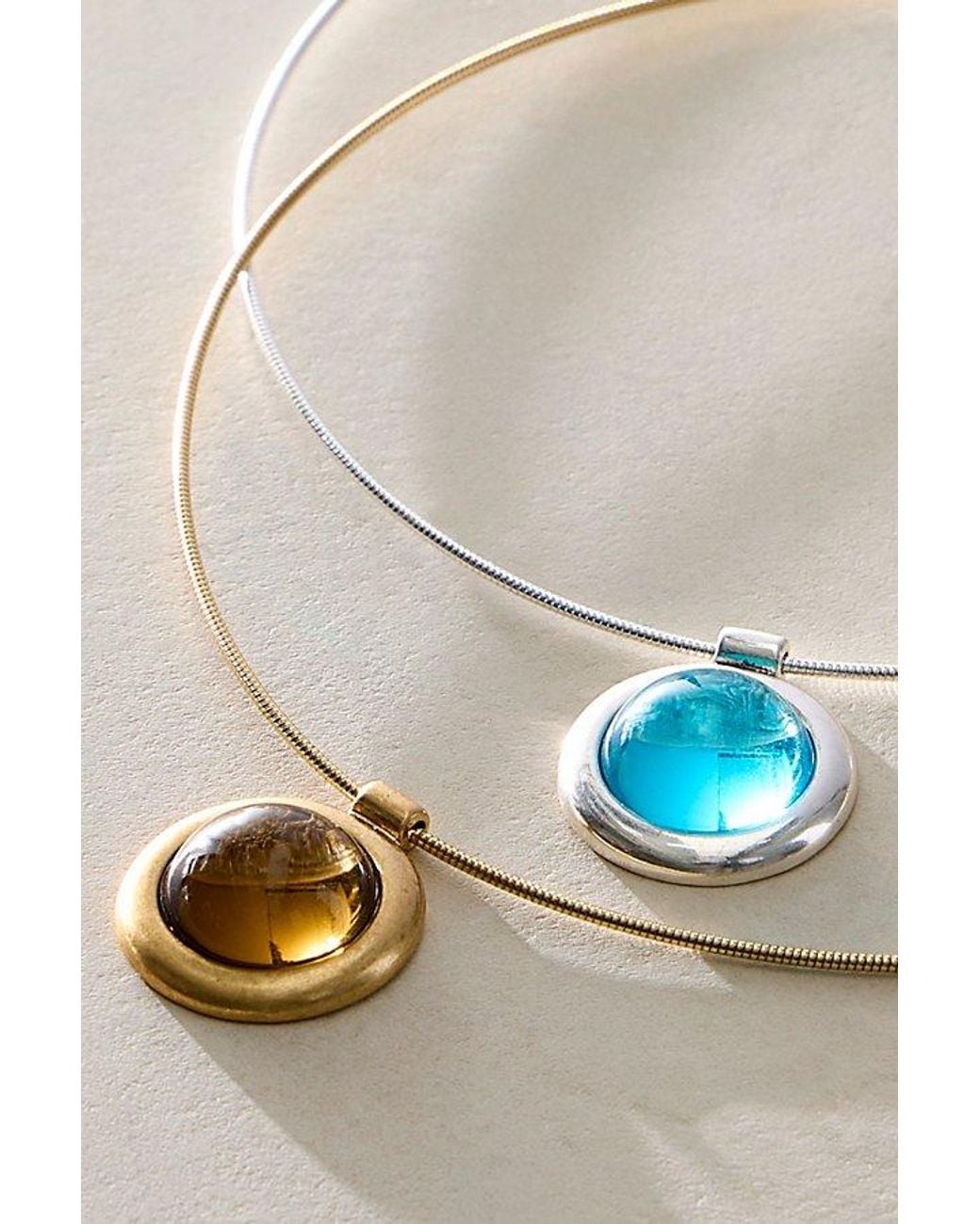 Free People Blue Confetti Choker