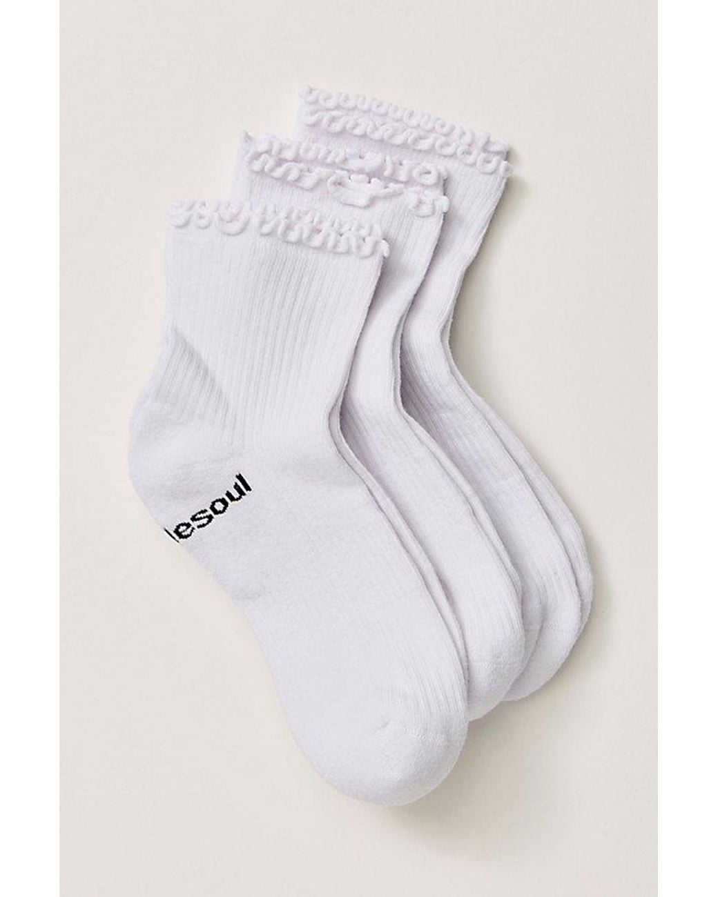 DOUBLESOUL Multicolor Ruffle Quarter Sock Pack