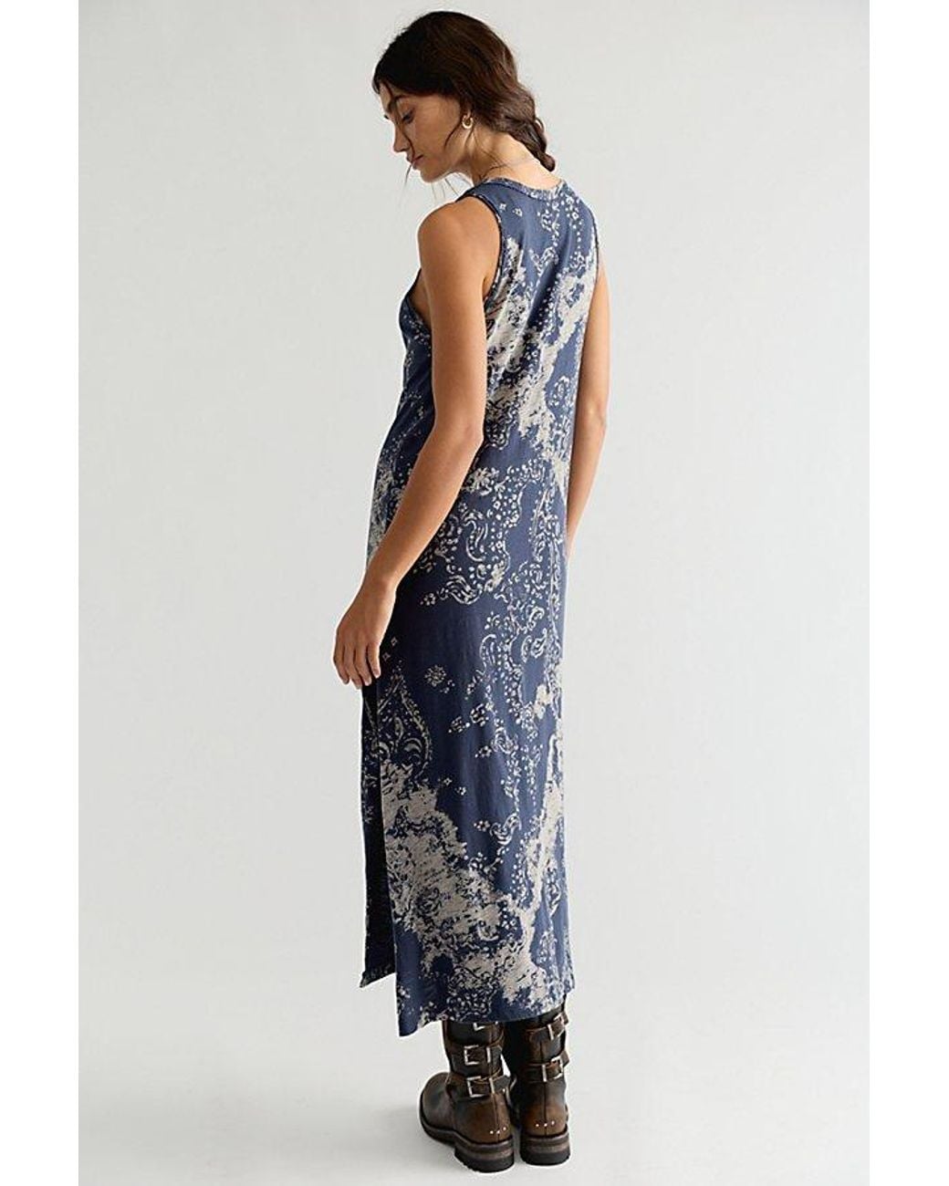 Ragabond Blue Cleo Bandana Maxi Top