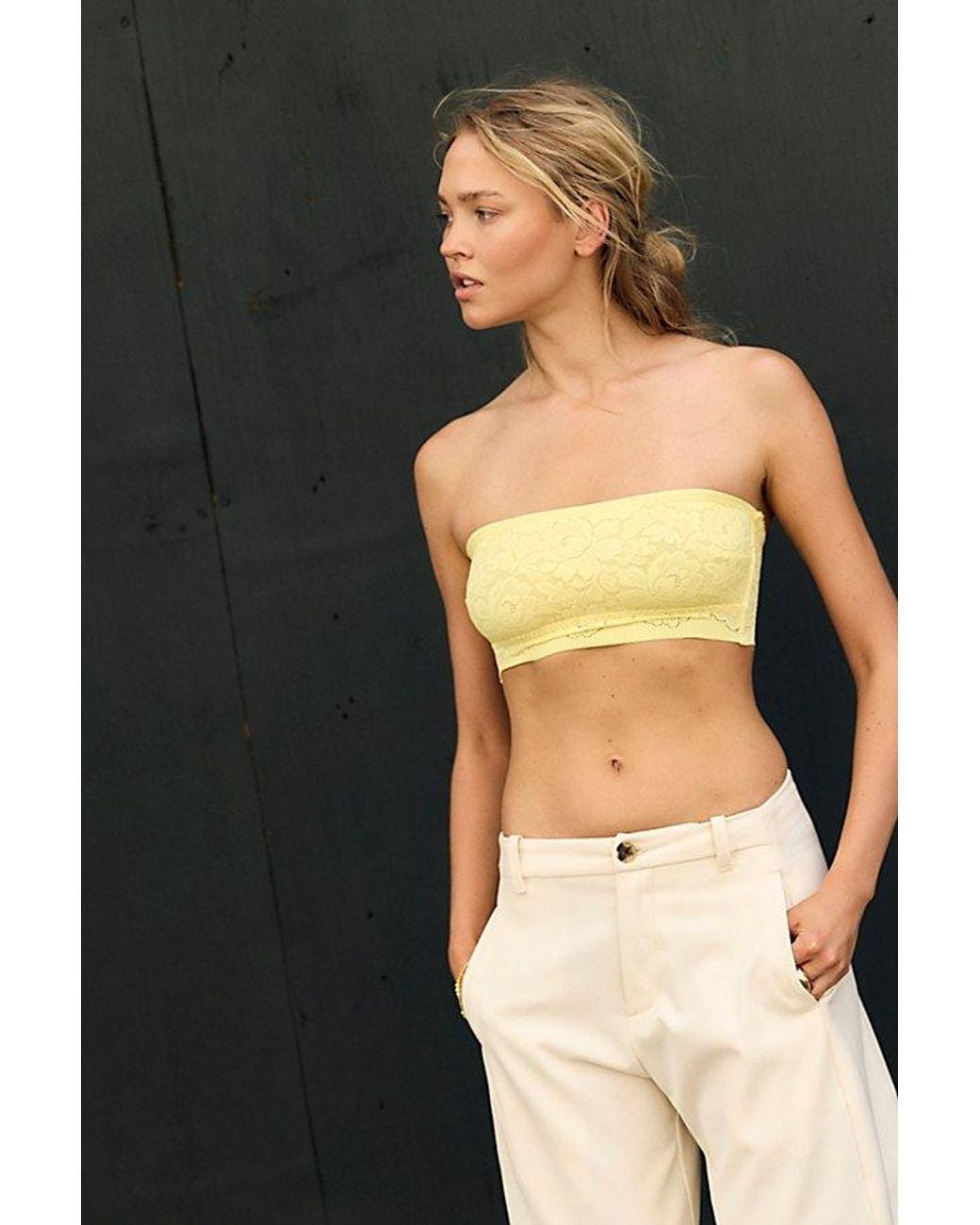 Intimately By Free People Green Smooth Talking Lace Bandeau By